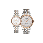 TISSOT Le Locle kollektsioon Automaatne mehaaniline liikumine Unisex k&auml;ekell 39,3 mm H&otilde;bedane sihver Roostevabast terasest korpus T0064072203300+T1222072203600