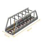 264 tk MOC Rongir&ouml;&ouml;pad Sild Mudelikomplekt &Uuml;hilduv 53401 City Rong Ehitusklotsid DIY M&auml;nguasjad Raudtee Viadukt gray