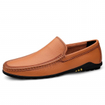 Luksusbr&auml;ndi Vabaaja Meeste S&otilde;idujalatsid Mugavad Meeste Mokassiinid Kulumiskindlad Kummist Lamedad Moodsad Ehtsa Nahast Jalan&otilde;ud Meeste Slip-On 38 helepruun v&auml;rv