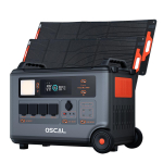 Oscal PowerMax 6000 kaasaskantav elektrijaam 6000 W 3600 Wh LiFePO4 laiendatav p&auml;ikesegeneraator 4x vahelduvvoolu pistikupesaga 2*PM200 Plus must