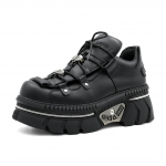 Uued Punk stiilis naiste kingad Paelkinnitusega Kontsa k&otilde;rgus 6CM Platvormkingad Naistele Metallist kaunistus Naiste tossud Gooti pahkluukingad Rock saapad 36