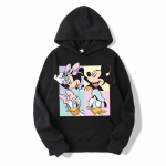 Disney Mickey Minnie Vabaaja Naiste Kapuutsikas Cartoon Minnie Muster Pullover Harjatud Soe Dressipluus L&otilde;tv ja Mugav Pealmine Osa L must