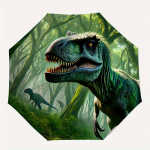 1 tk Dinosaurusmetsa Stseeniga Vihmavari - 8-ribiline Automaatne Avamine/Sulgemine, Moodne Kompaktne Vihmavari V&auml;liseikluseks yy250813201