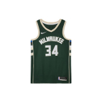 Nike Nba Antetokounmpo Milwaukee Bucks Dri FIT Icon Edition S&auml;rk Hunter Green/Light Golden/Cloud White CW3672-329 M