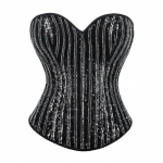 Litritega Strapless Korsett Top S&uuml;damekujulise Dekoltee Luudega Bustier V&ouml;&ouml;treener Naistele S must