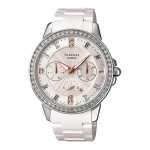 Casio SHEEN Roostevabast terasest korpus Kvartsmehhanism Vaikrihm Jaapani ja Korea k&auml;ekell Naiste k&auml;ekell Valge sihverplaat SHE-3023-7A valge