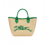 Longchamp Le Pliage 21 Tikitud Press-kinnitusega L&otilde;uendist ja Nahast &Auml;&auml;ristusega Kandekott Naiste Kandekott Roheline 10144HCE129 Green