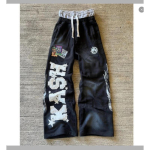 ROADVIBE Retro Topeltv&ouml;&ouml;koht Disain Vabaaja T&auml;navameeste P&uuml;ksid Hip-hop Gootika Harajuku Laiad P&uuml;ksid Y2K T&auml;hekiri Spordip&uuml;ksid XXXXL black