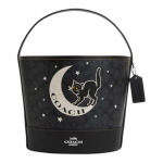 COACH Trick Or Treat 22 Prinditud kaetud l&otilde;uendist k&auml;ekott V&auml;ike unisex paar must must