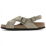 Birkenstock Tulum Suede Nahast Kitsa Liistuga Sandaalid 'Taupe' Naiste 1024110 39