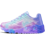 Skechers Laste Uno Mugavad Mitmek&uuml;lgsed Libisemiskindlad Vastupidavad Madalad Vabaajajalatsid Laste toss Sinine Lilla 310486L-BLMT 27.5