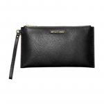 MICHAEL KORS Jet Set Travel Kuldne Metallist Riistvara Nahast Sidur Suur Unisex Paar Must must