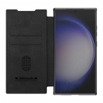 Samsung Galaxy S24 Ultra &uuml;mbris NILLKIN Nahast Qin Prop Nahast &uuml;mbris Liuguriga kaamera &uuml;mbris Samsung S24 Plusile Klapp-&uuml;mbris For Samsung S24 Plus must