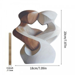 20CM 2D tasapinnaline elegantne puidust paariskuju moodne kodu kaunistus kunstpuidust kujuke elutuppa skulptuur pulmade kaunistus