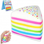 Vikerkaarekoogi Squishy, Jumbosuurune Aeglaselt T&otilde;usev Pigistatav Fidget Sensorim&auml;nguasi, Hiiglaslik Kihtkoogit&uuml;kk Pehme Stressileevendav Squishy T&auml;iskasvanutele S&uuml;nnip&auml;evakingitus Peo F 1pcs