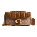 Coach Tabby 20 Br&auml;nditr&uuml;kiga Lukukinnitusega Kaetud L&otilde;uendist &Otilde;lakott V&auml;ike Naiste &Otilde;lakott Pruun CY816-B4N4 Basic Set (Bag+Dust Bag)