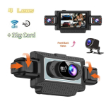 4-objektiiviga 360&deg; auto kriipsukaamera, WiFi rakendus, 1080P, 4-kanaliline videosalvesti, salongi ja tagurduskaamera 4 Lens