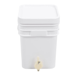20L Meep&uuml;tt Suure Mahutavusega Ruudukujuline HDPE Plastikust Meekoguja Kraani ja Kaane Komplekt Meen&otilde;u Mesinduseks white