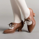 Retro Jane kingad Naised Vintage paelad Madal konts Kleit Zapatos Daamid Br&auml;ndi disain Liblika tiib Derby kingad Suurused 35 pruun