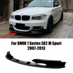 BMW 1. seeria E82 M Sport 2007-2013 Autole Esipamperi Huul L&otilde;hestaja Difuusor Spoiler Kaitsja L&auml;ikiv Must S&uuml;sinikkiust V&auml;limus Glossy Black