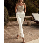 S&uuml;gise Uus Naiste Mood Seksikas Strapless Varrukateta Jumpsuit Pikkade P&uuml;kstega &Uuml;hes T&uuml;kis Dropshipping S