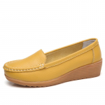 Ehtne Nahk Moodne Kiil Naiste Korterid Retro Kingad Naine Slip-on Naiste Kinga Mokassiinid Mugavad Tenis Feminino Suur Suurus 35