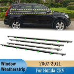 Aknatihendid Honda CRV CR-V 2007-2011 jaoks Must Kroom Ukse Liistude Viimistlusriba V&auml;limise Akna Klaasi Tihendiribad black