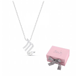 Swarovski Zodiac II Skorpion Metallist T&auml;hekuju Kaelakee Naistele H&otilde;bedane F-Pink bow gift box h&otilde;be
