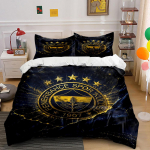 Fenerbah&ccedil;e Spordiklubi Komplekt Voodipesu Tekikott Komplekt Tekikott Padjap&uuml;&uuml;rid   (1 * Tekikott 2 * Padjap&uuml;&uuml;ri, ilma tekita) 135x200cm