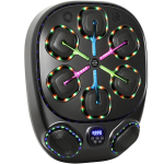 Muusikapoksimasin, Elektrooniline LED-poksimasin kahe l&ouml;&ouml;gialaga Bluetooth-kinnaste ja 9 kiirusega 61 x 48 x 11 cm must
