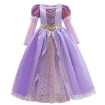 Rapuntsli kleit printsessi kost&uuml;&uuml;mikomplektid Laste s&uuml;nnip&auml;ev Karnival Halloweeni pidu Peokleit T&uuml;drukute Tangled Cosplay riided 2-10 aastat 4T (Tag 120) gray