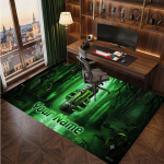 Monster Energy personaliseeritud kristallsametist vaip, kohandatava nimega tekstiga pehme libisemisvastane vaip elutuppa, magamistuppa 80cmx120cm