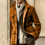 S&uuml;gistalvine pikkade varrukatega jakk Mantel Stand Collar Club Bomber Jacket Plus Size jakk Meeste mood meeste lahe mootorratta nahktagi XXXL oranž