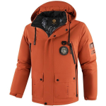 Meeste paks polsterdatud jakk V&auml;litingimustesse Soe Talvine Meeste kapuutsiga jakid Veekindel XXXXL black