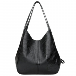 Yogodlns PU pelmeenid &uuml;hev&auml;rvilised naiste kott Retro &otilde;lakott Suure mahutavusega k&auml;ekott 26cm*10cm*31cm must