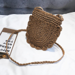 Rahvuslikus stiilis armsa kesta kujuga &otilde;lakott korea v&auml;ike v&auml;rske kaldus &otilde;lgkott 17*5*18cm beež