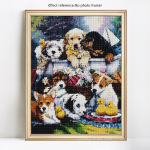 Teemanttikandid Loomad Teemantmaaling Ring Saabumine Teemantmosaiik T&auml;ieliku paigutusega pildid 20X30CM