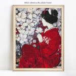 5D teemantmaal, t&auml;ispuur, &uuml;mmargune t&uuml;druk, teemantmosaiik, portree teemanttikandid 20X30