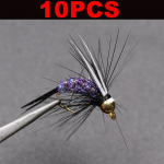 10 TK #12 Psycho Prince Nymph P&ouml;&ouml;rane Purpur Prints N&uuml;mf Brass Kuldpea Forell Harjus Kalak&auml;rbsed #12