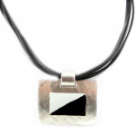 Dolce Vita [E1560] - Collier Cr&eacute;ateur 'Zen' Noir Blanc valge