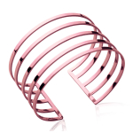 Les Tr&eacute;sors De Lily [N3397] - Roosa kullast 'Cl&eacute;opatra' terasest k&auml;ev&otilde;ru (kuldroosa) - 62 mm 33 mm kuld