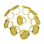 10x reguleeritav r&otilde;ngasaluse toorikud leiud 25 mm Cabochon Golden jaoks kuldne