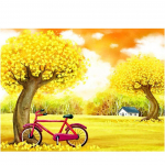 Full Drill DIY Diamond Ginkgo Tree Bicycle Painting 5D tikandiga pilt 20X30CM