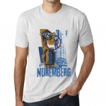 Meeste Vintage T-s&auml;rk Graafilise T-s&auml;rgiga N&uuml;rnberg Lifestyle Vintage Valge XS