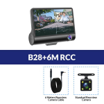 E-ACE auto DVR 3 kaamera objektiiv 4 tolline armatuurkaamera koos tahavaatekaameraga videosalvestiga automaatne registreerija DVRs Dash Cam No Card must