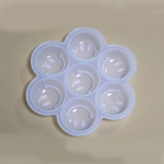 7 auguga silikoonist j&auml;&auml;aluse j&auml;&auml;kast loominguline naerun&auml;gu silikoonist j&auml;&auml;aluse vorm silikoonvorm