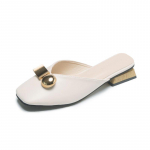 Suurus 35-40 Naiste Pu-nahast sussid &otilde;ues k&otilde;rged kontsad Bohemian sandaalid Kulumiskindlad libisemiskindlad kontoris Lady kandilise varba sandaalid 40