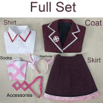 Anime Cosplay Kost&uuml;&uuml;m Utsugi Kotoko Cosplay JK &Uuml;htne Danganronpa Another Episode Roosa Halloweeni Kleit S&Full Sets
