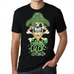 Graafiline meeste T-s&auml;rk &ndash; palju &otilde;nne teile &ndash; Clover Pirate Skull s&auml;rk XS must
