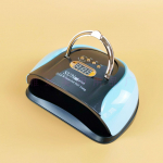 Suure v&otilde;imsusega 256 W UV LED-k&uuml;&uuml;nekuivatusmasin, kaasaskantav koduseks kasutamiseks m&otilde;eldud k&uuml;&uuml;nelamp kiireks kuivamiseks geel-k&uuml;&uuml;nelakkide kunstit&ouml;&ouml;riista jaoks EU Plug sinine